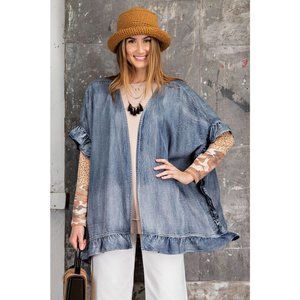 Washed Denim Cardigan, last one